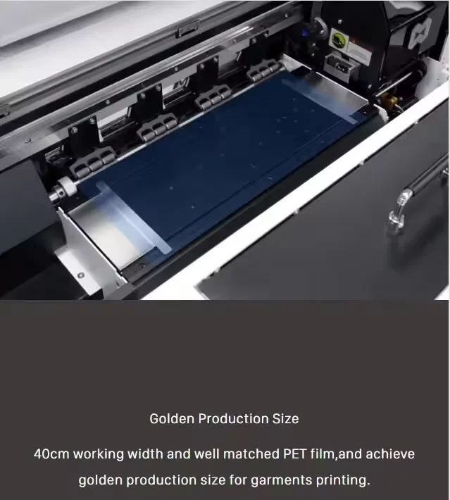 SinoColor Professional 40cm 60cm 80cm i1600 i3200 Dual Four Head T-shirt All in One DTF Printer For Textile Digital Printing