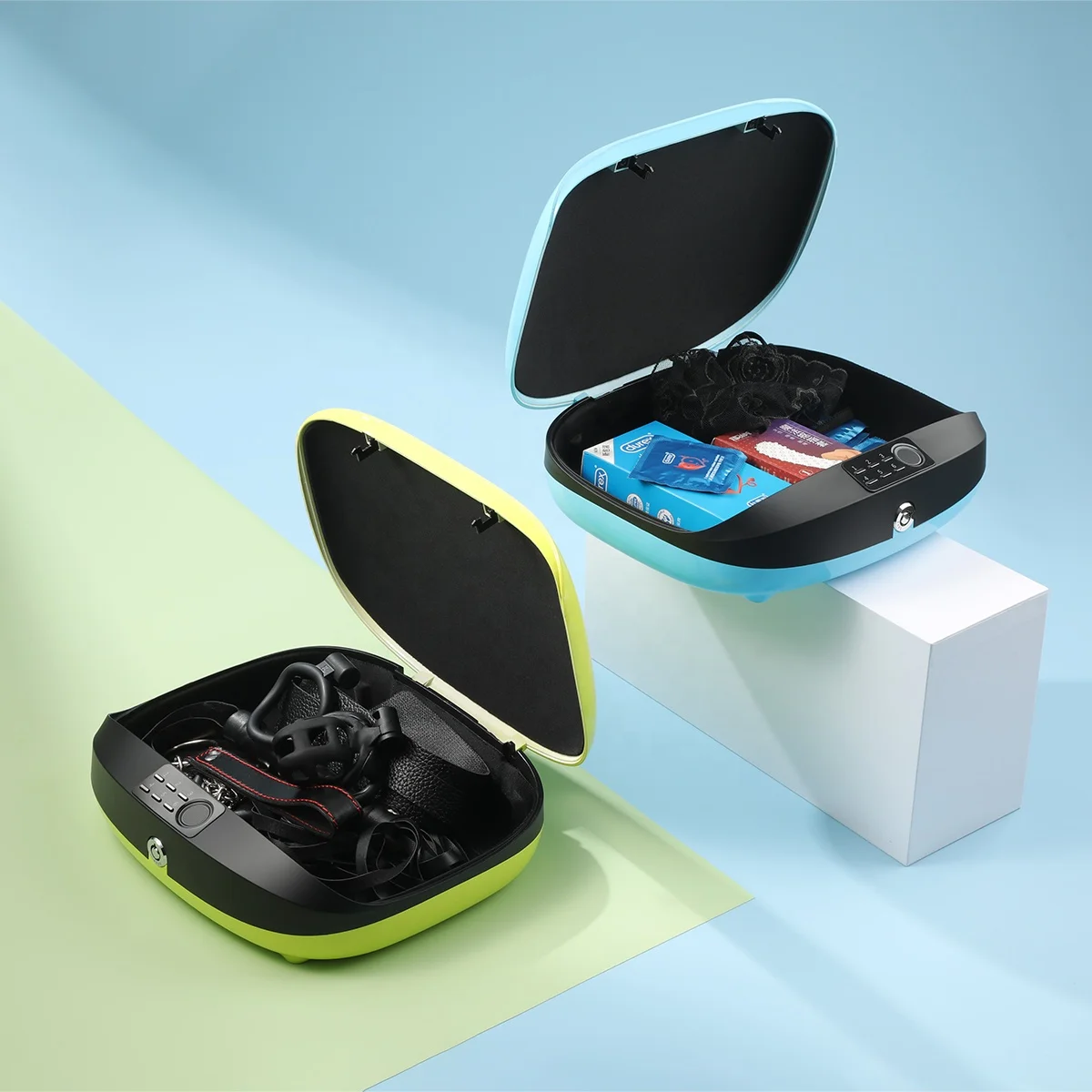 Quick Open Biometric Lock box Adult Toys sexual couple products vibrator vagina dildos BDSM gears storage