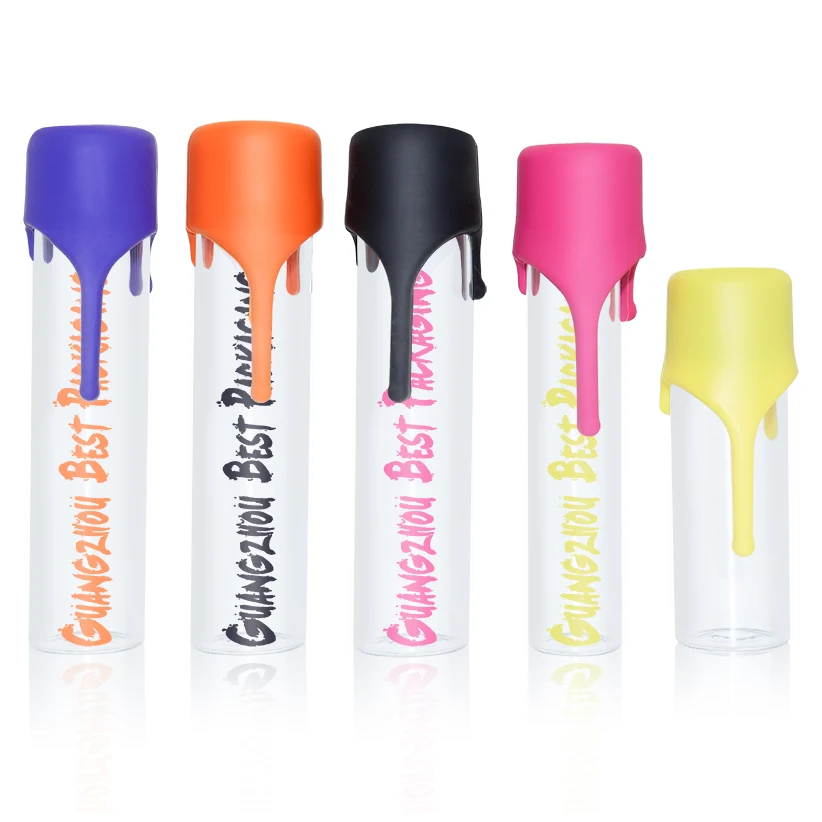 Wholesale price custom logo tube storage rolling cigarette cone tube pre packing food grade glass tube