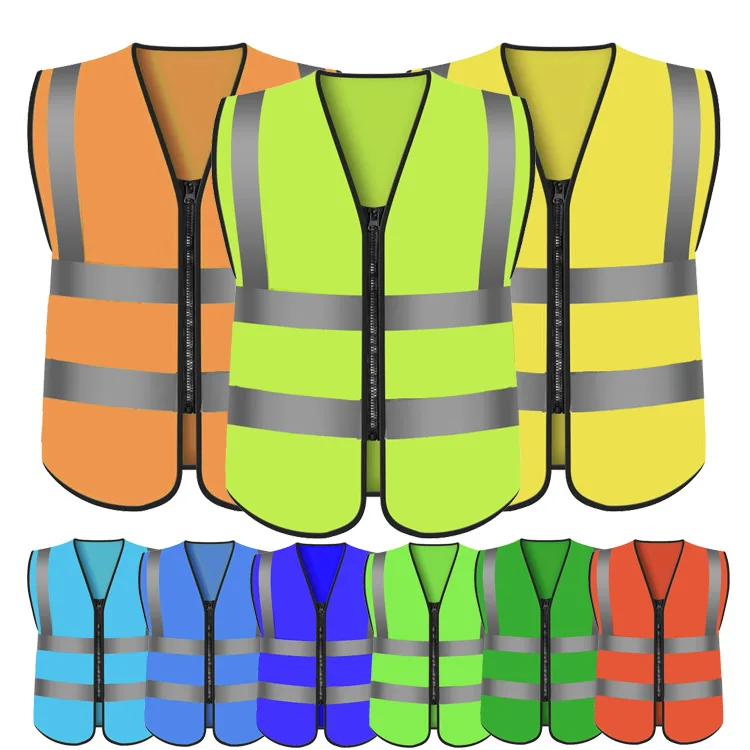 Cheap price factory wholesale good quality  police and civilian sales. Full-color black green orange reflective safety vest