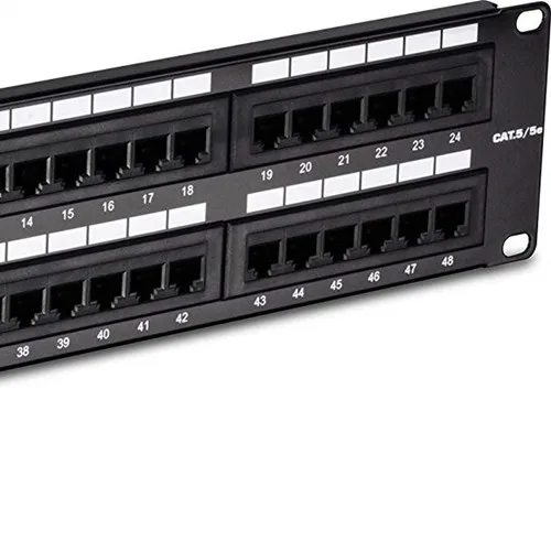  24-портовый Cat5E утф коммутационная панель для 19-дюймового крепёж или стойки совместимый с Cat3/Cat5/Cat5e кабелей 110
