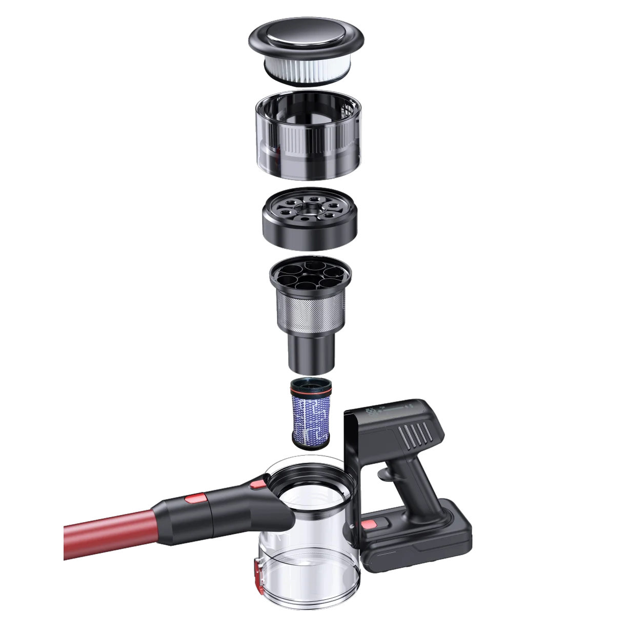 High Suction Power BLDC Wireless Handheld  Vertical Vacuum Rechargeable Deep cleaning Vacuum Cleaner For Household