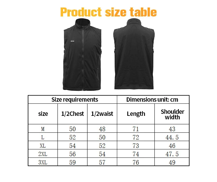 China Factory custom OEM economic Light Weight smart button temperature control battery operated clothing heating