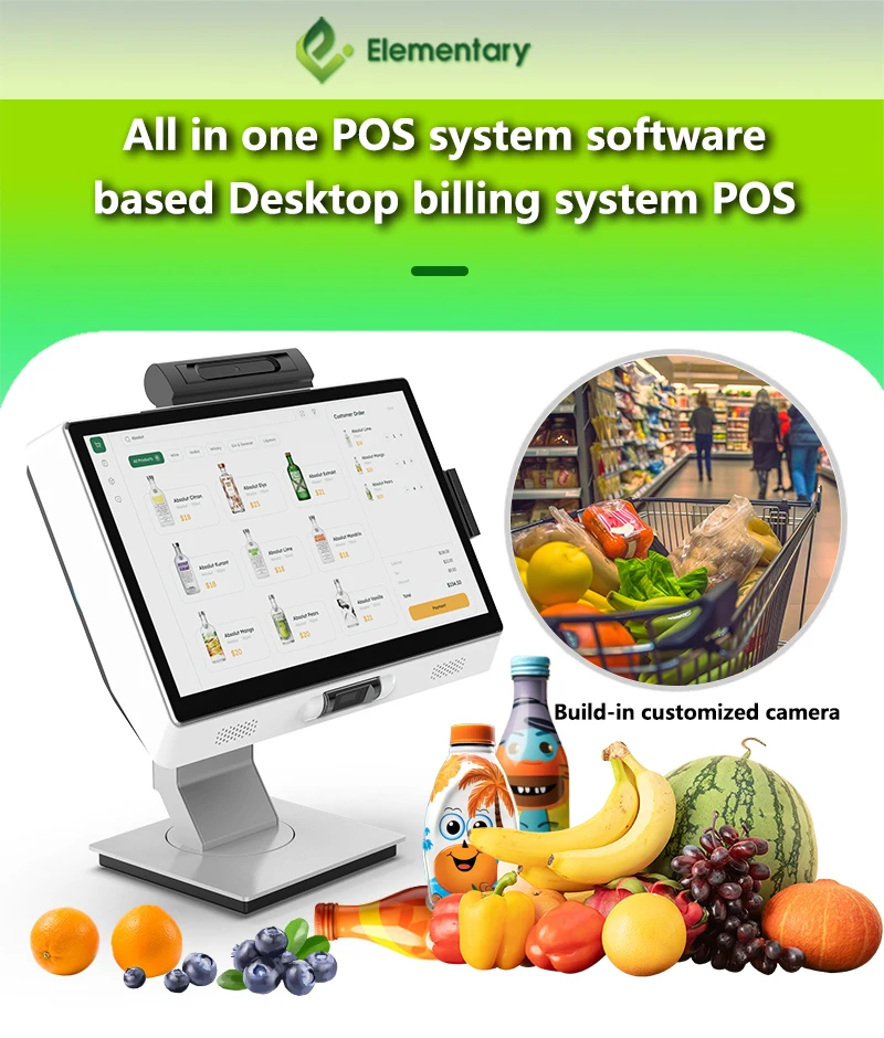 Изысканный 5G-WIFI Windows/Android Tablet POS с автоматическим распознаванием лица для розничной индустрии кофейных напитков