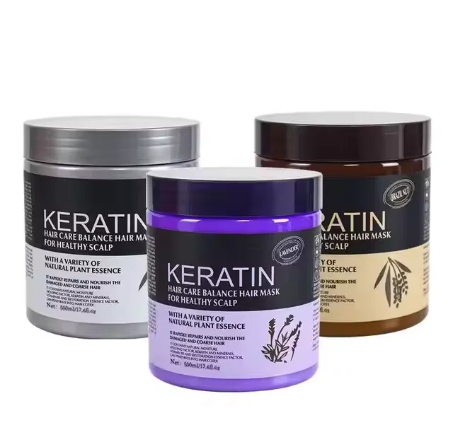 1000ml Keratin Organic and Herbal Infused Castor Oil Hair Growth Mask Private Label Wholesale Anti-Off Hair Loss Repair Cream