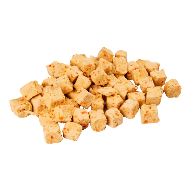 Лидер продаж корм для кошек высшего качества домашних животных сушеная замороженная курица и морковь домашние питомцы ежедневные закуски