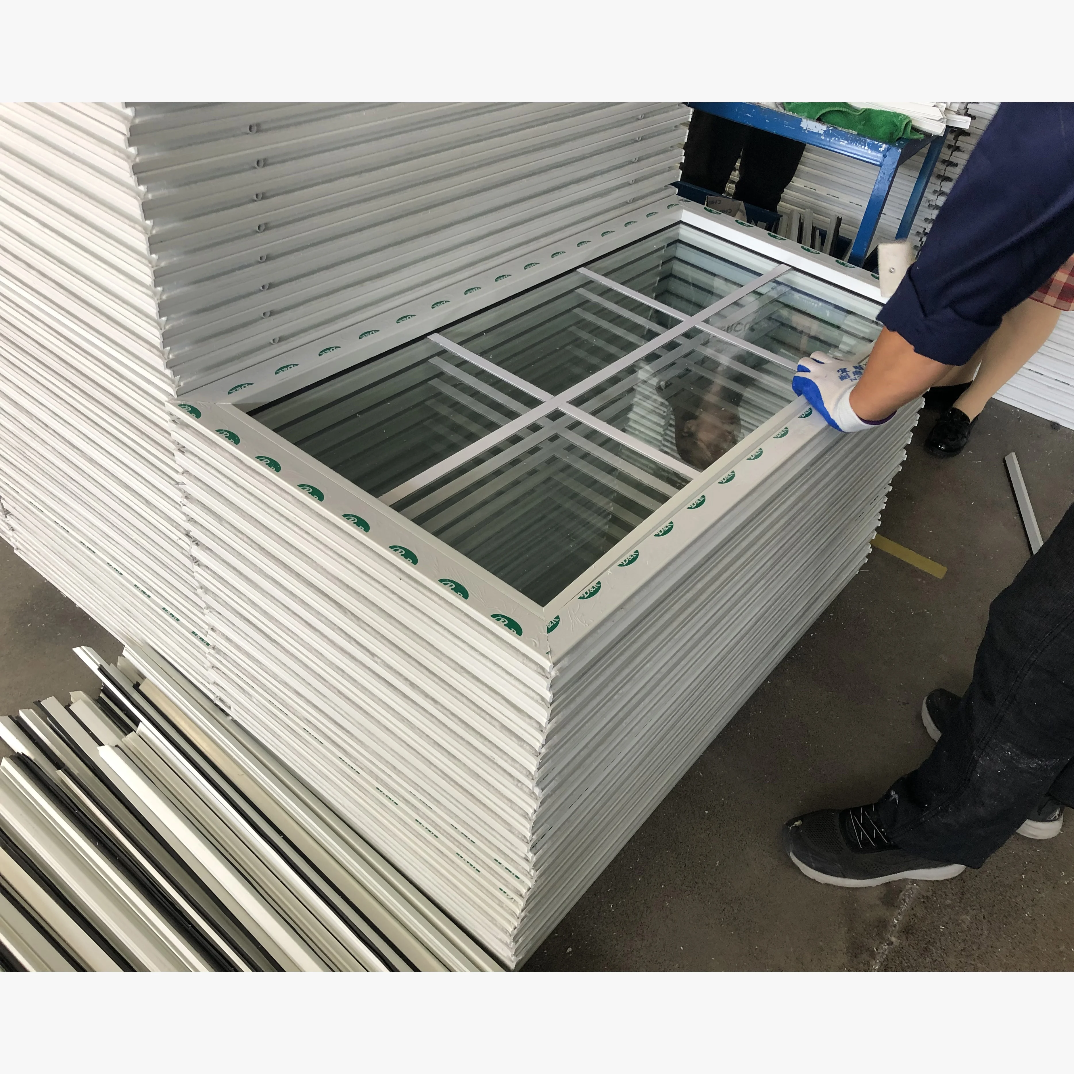 Soundproof Windproof Hurricane Impact Glass UPVC windows Single Double Glazed Vinyl Sliding PVC Windows