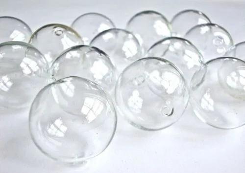 6mm-25mm Mini Empty Glass Ball Bottles Pendant Charms Vials Wish Bottle Clear Globe Bubble Crystal Orbs  Free hats
