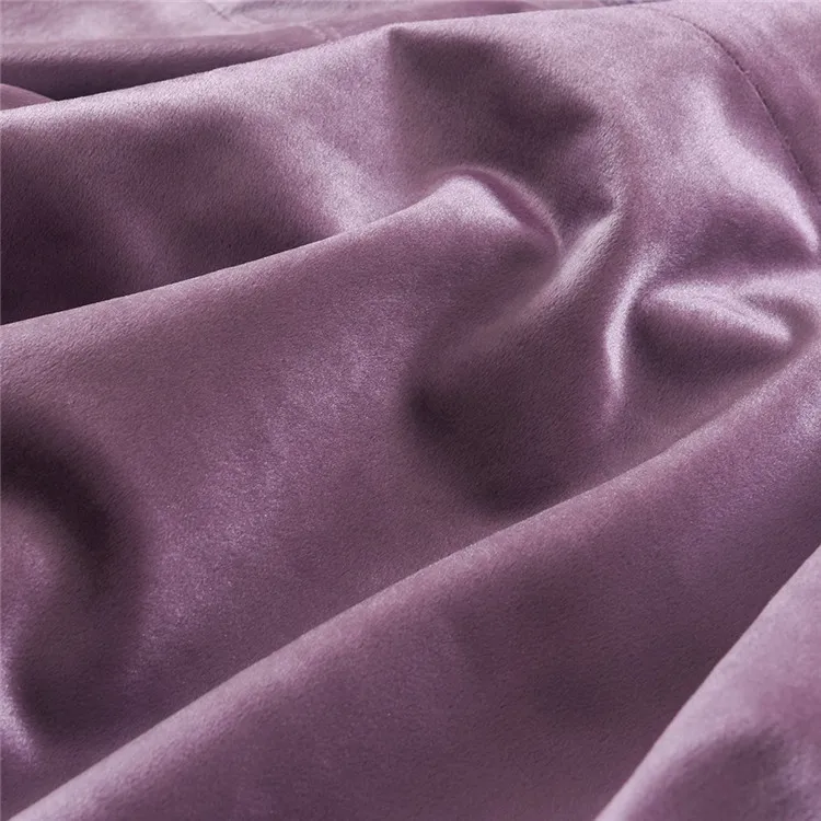 Home decorative 100% polyester soft blackout fabric luxury velvet