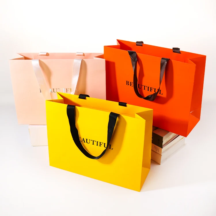 Custom Shoes Luxury Branded Printed paper bags with your own logo cardboard Shopping Paper Bag gift bags for small business