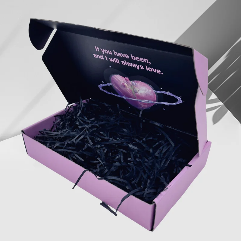 Luxury Custom Logo Corrugated Press-On Post Underwear T-Shirt Clothing Fold Gift Packaging Mailing Shipping Boxes Embossing