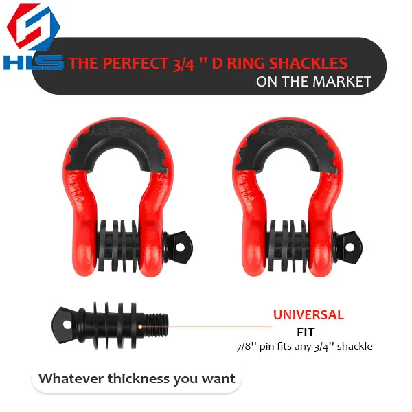 G209 tow Shackles D Ring Bow Shackle offroad emergency tools Truck Vehicle tow Recovery shackle with screw pin