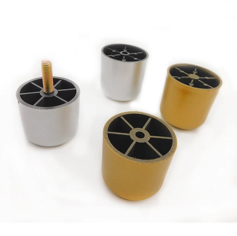 Hardware Accessories Cast Plastic Furniture Chrome Silver Rose Gold Sliver Legs Sofa Foot Legs