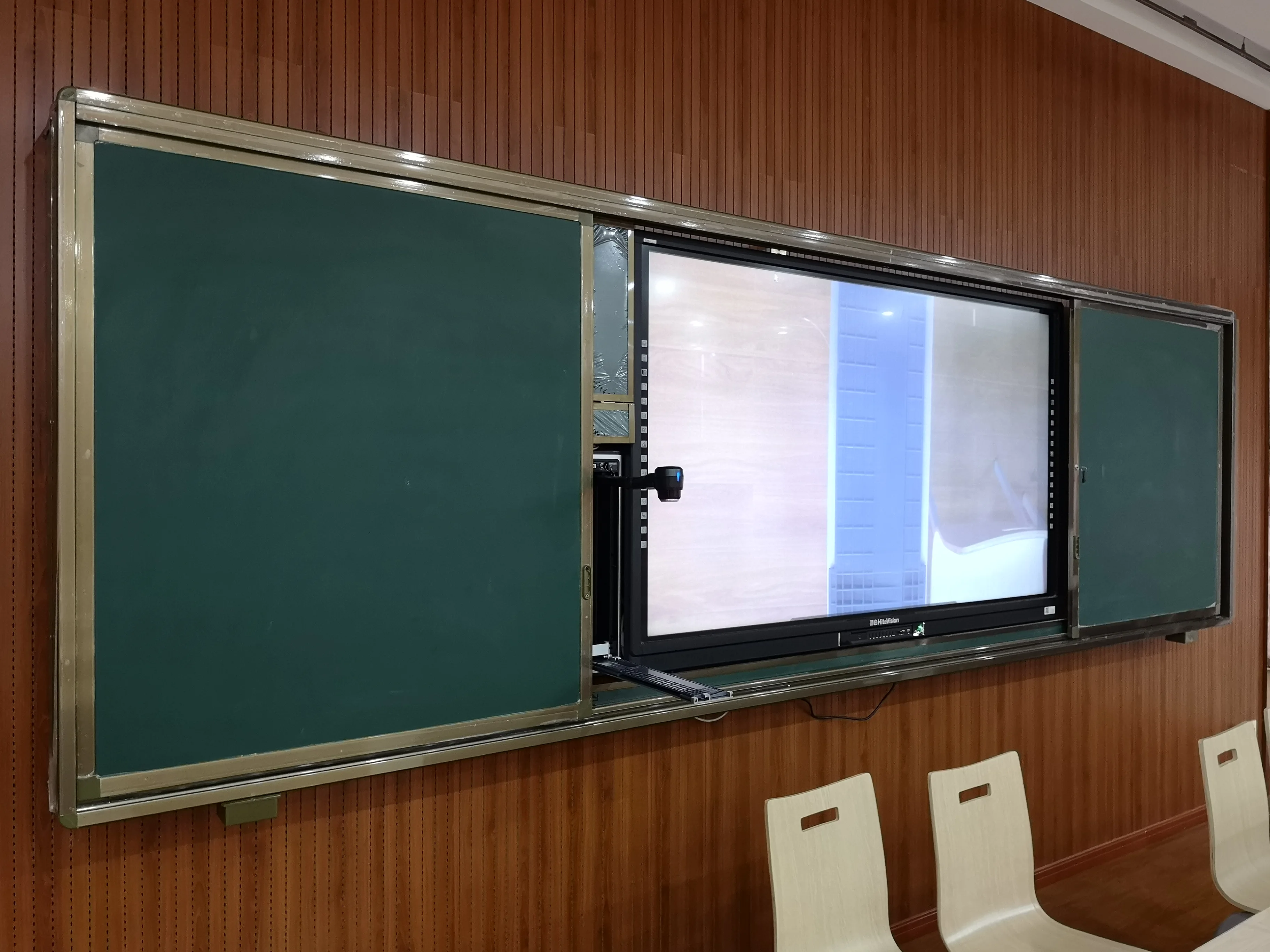 China Chalk Teaching Blackboard TY11 4000*1365mm School Classroom Magnetic Matte Green School Supplier Notice Board LONBEST