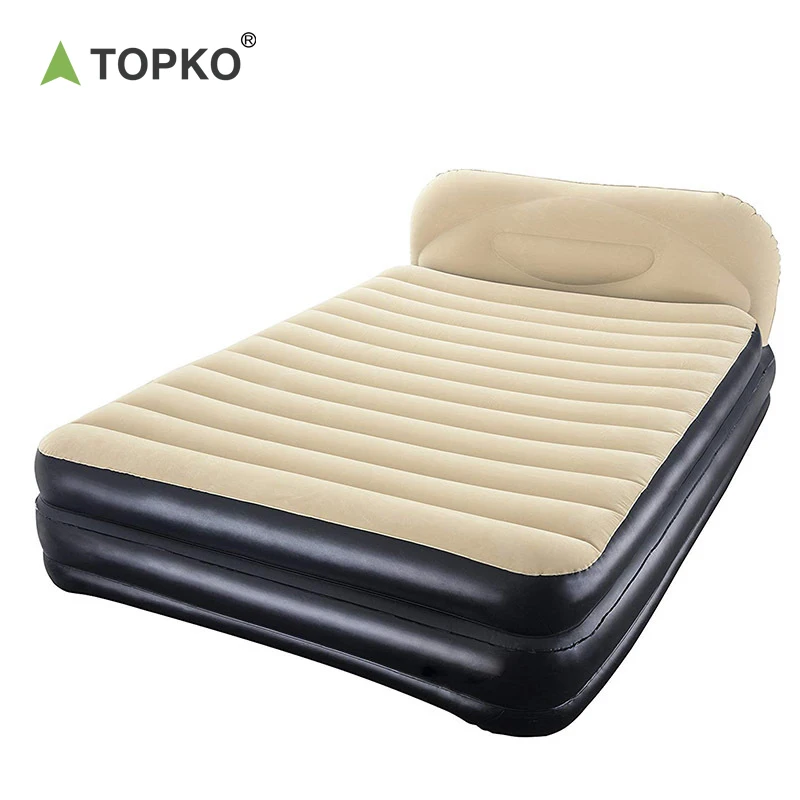 TOPKO высокое качество ПВХ надувная двуспальная кровать крытый и открытый портативный надувной матрас