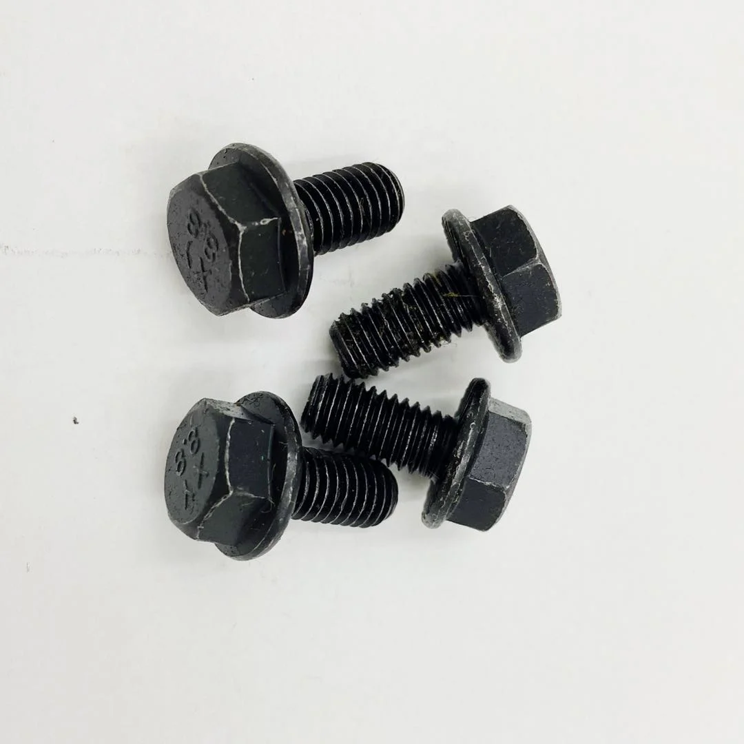 Hexagonal Flange Washer Head Bolt Auto Car Used Fastener Screw 8.8 Grade Black Oxide Zin  HDG Hot DIP Gavlvanized Bolts