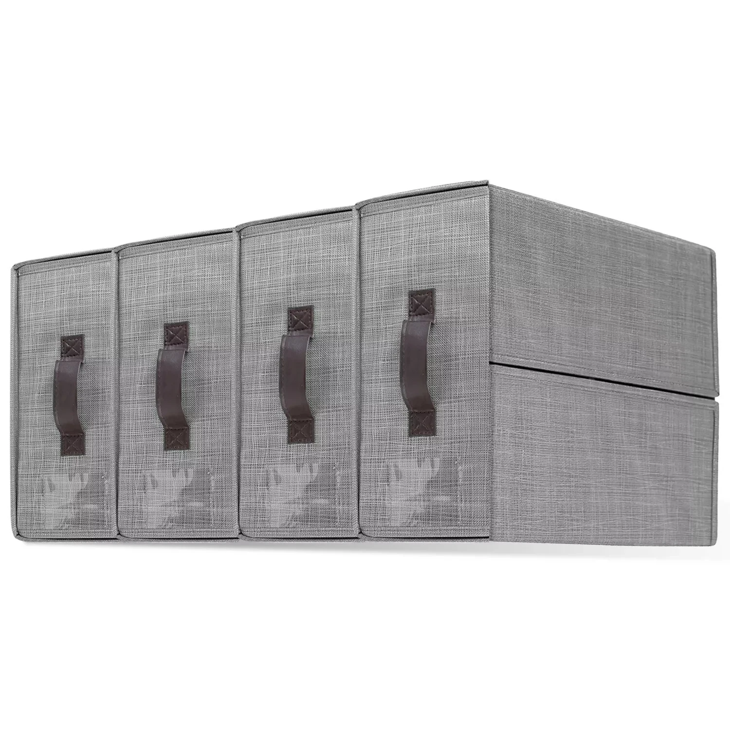 Hot sale king size storage bedroom cupboard organizer sets of 4  foldable bed sheet organizers with window