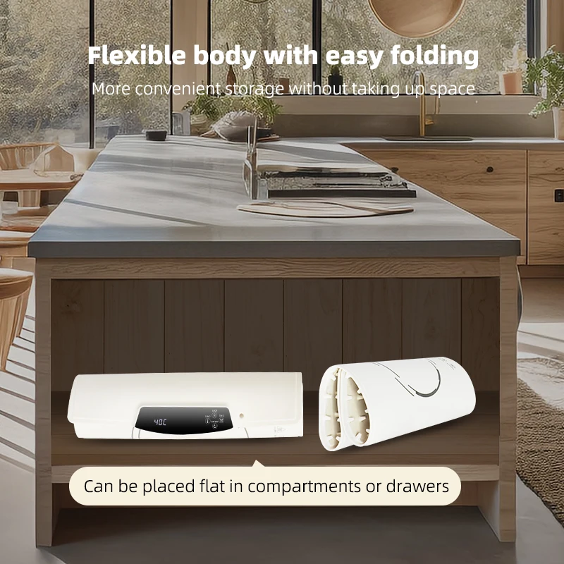 Smart portable household foldable thermostatic heating silicone food heating tray Food Warmer