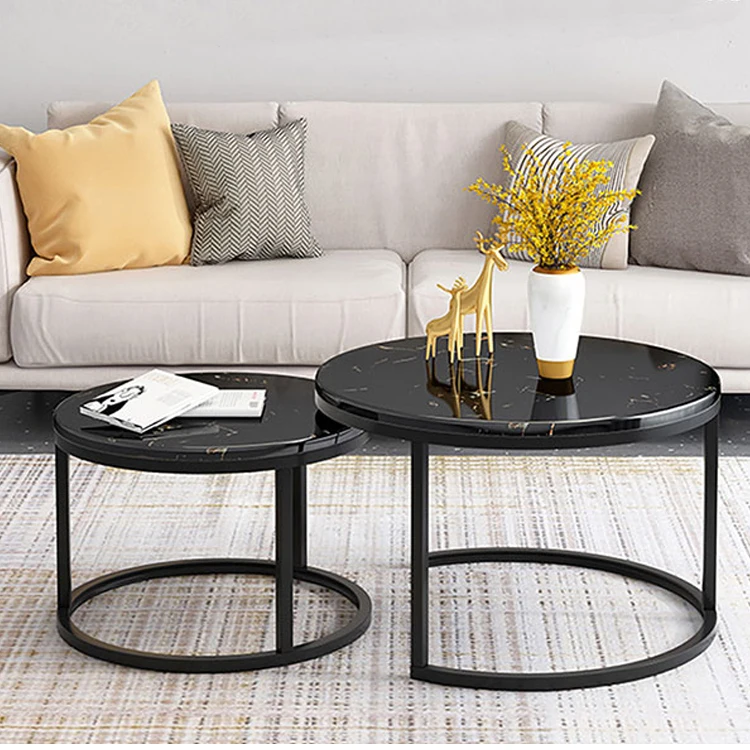 
Nordic Luxury Multifunctional Living Room Gold Modern Smart Marble MDF Wood Round Tea Table Sofa Side Simple Coffee Table/ 