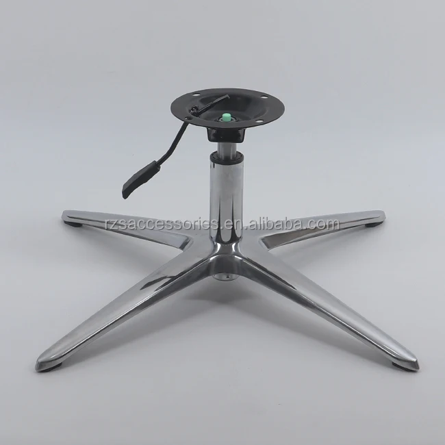 Good quality  office chair part Aluminum Alloy Star Swivel Chair Metal Sofa leg with gas lift and mechanism