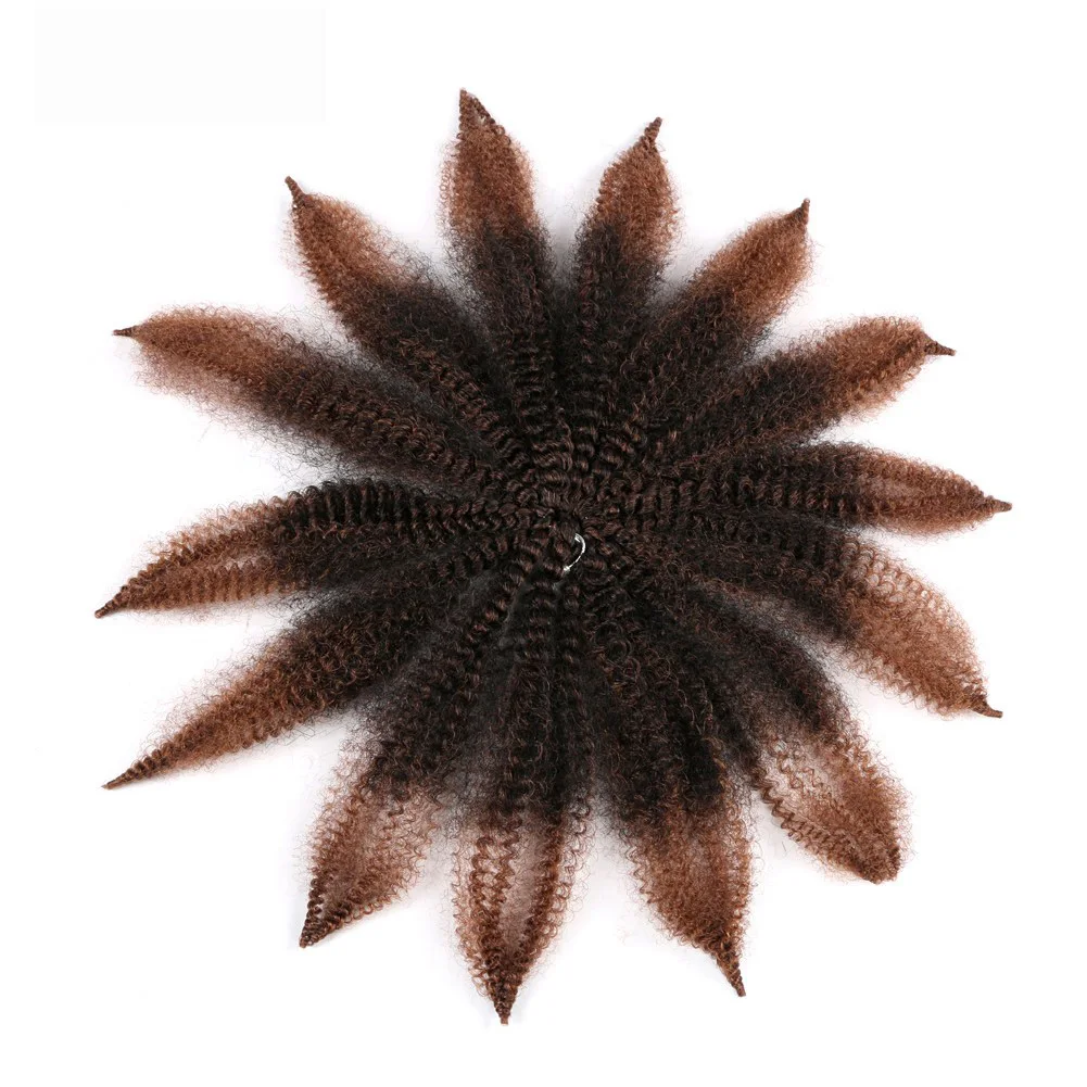 New Arrival Afro Curly Hair for Faux Locs Crochet Pre Fluffed Spring Twist Hair Extensions T30 Marley Twist Braiding Hair