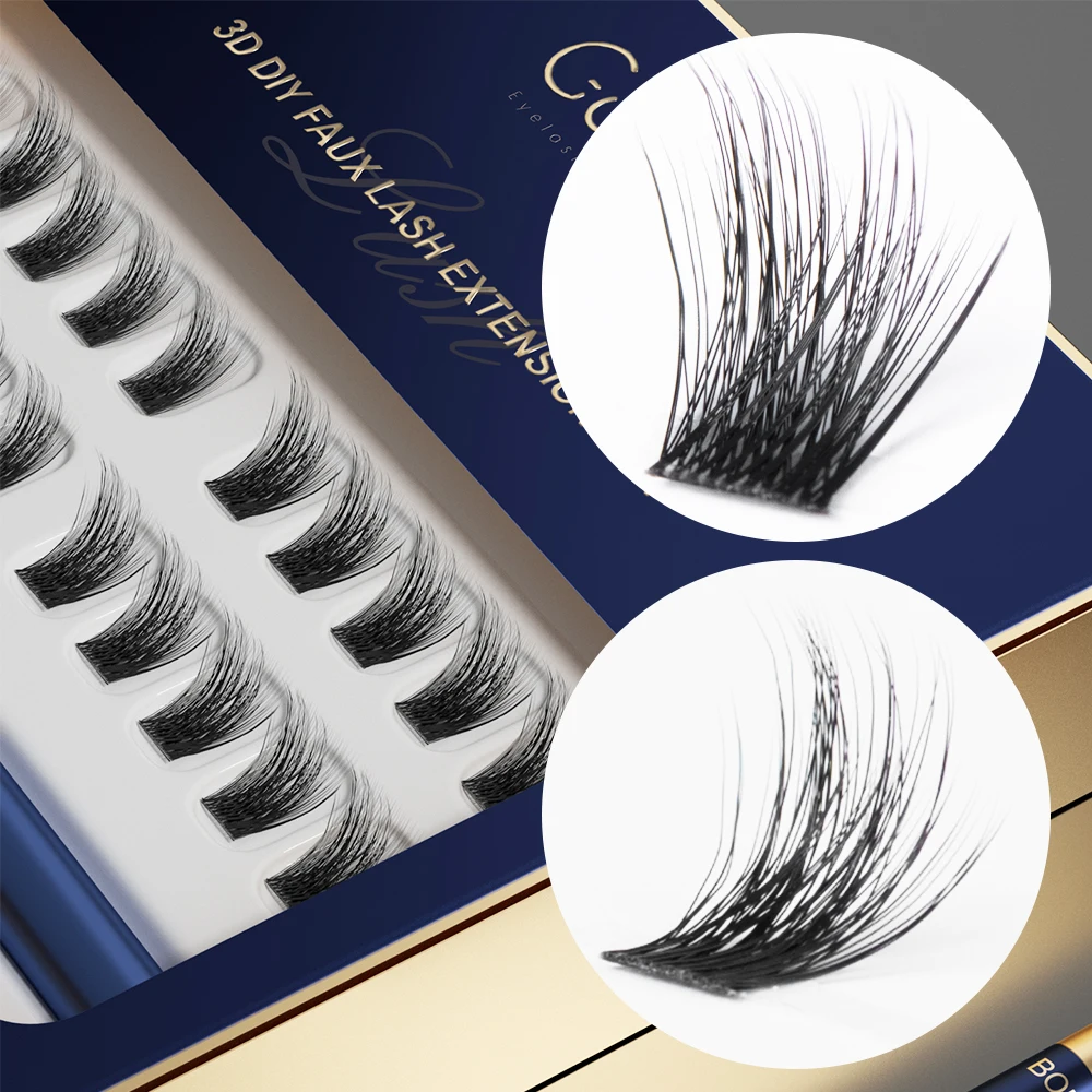 Gollee Glue Cluster Lashes Wholesale Bulk Eye Lashes Kit Diy Segment Strip Eyelash Lash Cluster Extension Glue Kit