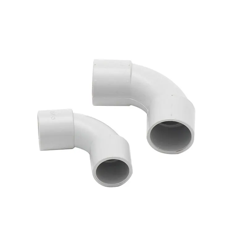 20mm 25mm 40mm 50mm 63mmPVC Conduit Fitting End Bell Electrical Elbow Sweep Bend PVC Fittings Conduit Solid Elbow