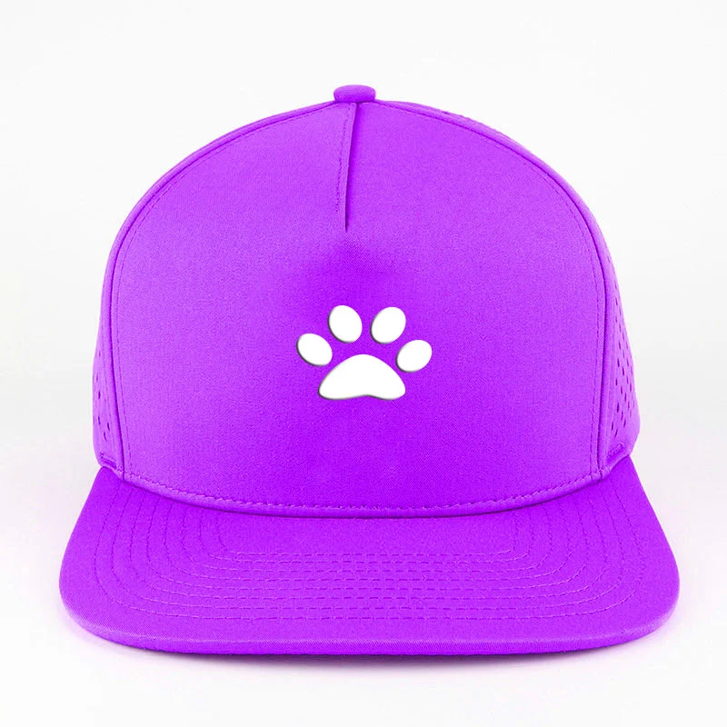 Custom 5 Panel Hydro Hat Melon Hole Black Quick Dry Baseball Dad Hat Performance Sport Caps Perforated Hole Laser Drilled Gorra