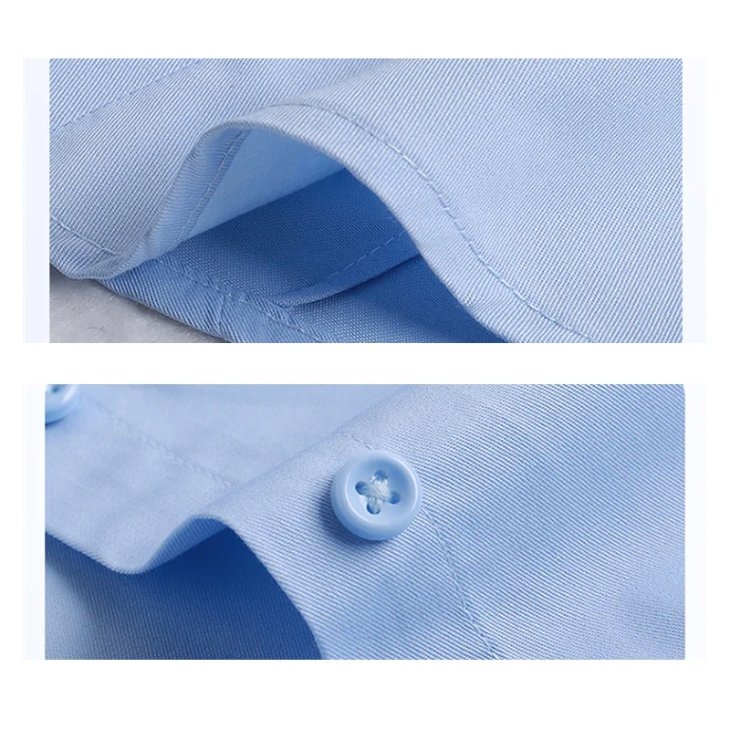 Mass Custom CVC Cotton Non Iron Anti-wrinkle Slim Fit Official Shirts Men