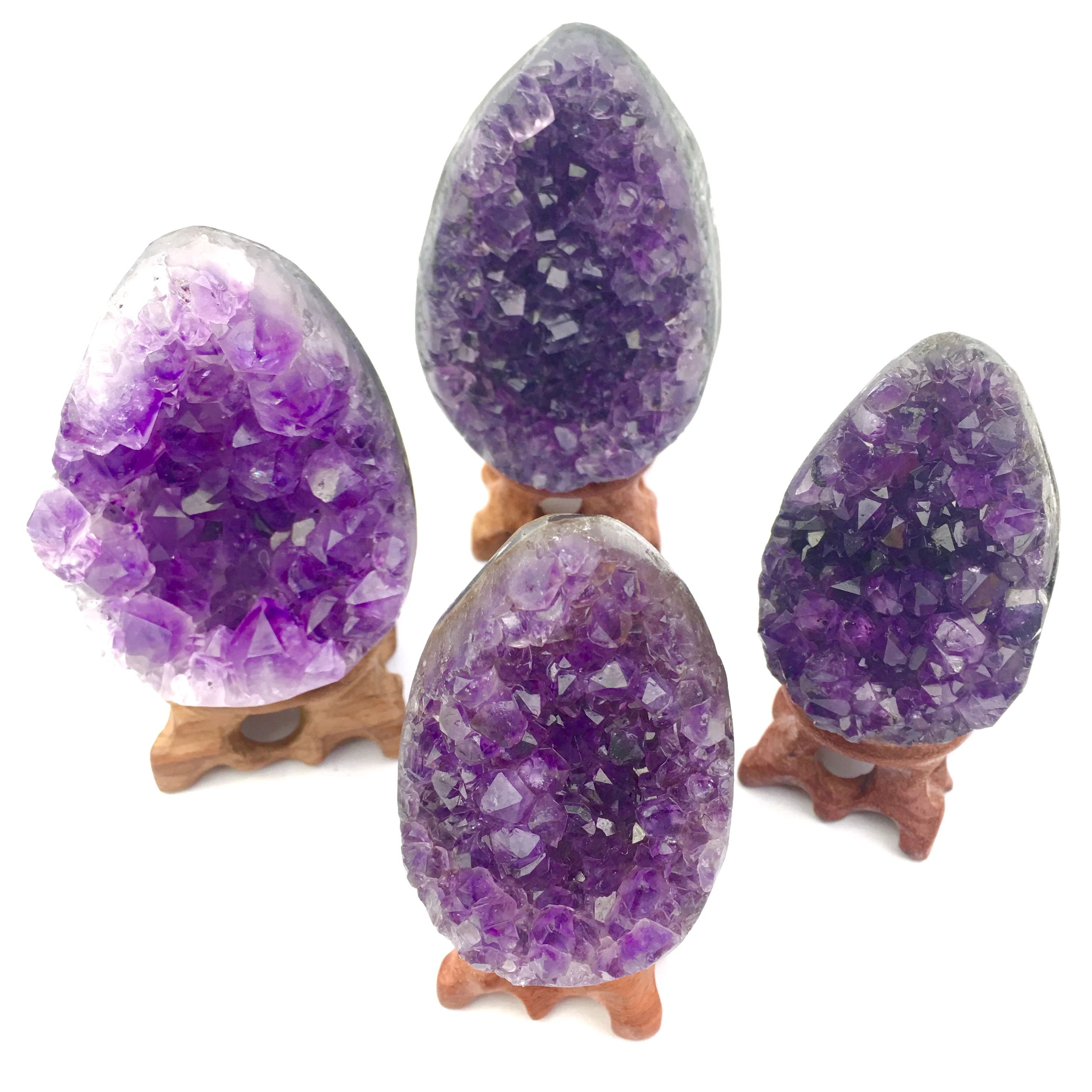 
Wholesale Natural Rough Uruguay Amethyst dinosaur egg Cluster Amethyst Crystal Geode egg for fengshu 