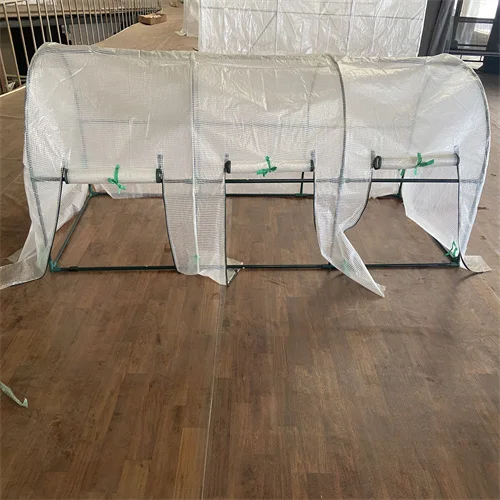 Walk-In Mini Greenhouse PVC Indoor Garden Grow Tent with Steel and Wood Frame Waterproof Shelving Plastic Shed for Patio