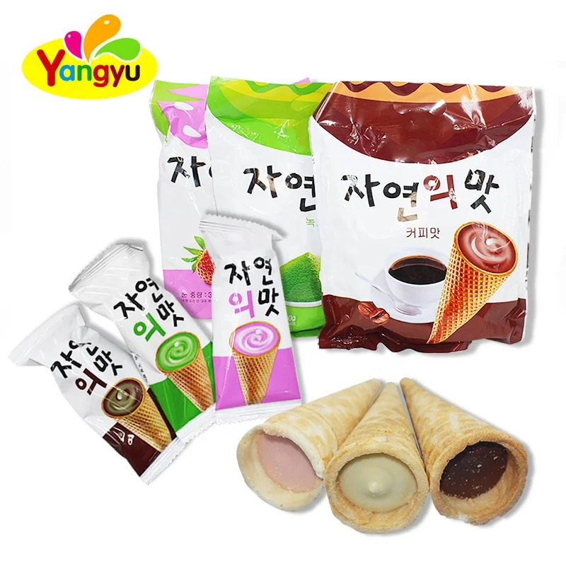 Halal Individual Package Center Filled Chocolate Ice Cream Biscuit