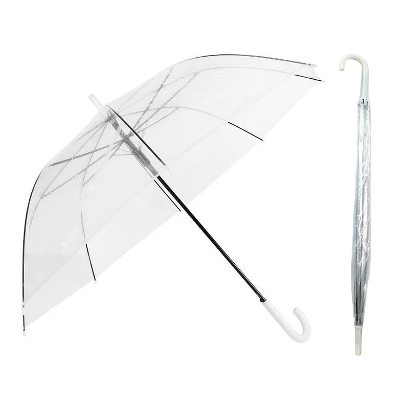best umbrella supplier Popular wedding umbrella with logo Custom Promotional Logo clear one person transparent umbrella