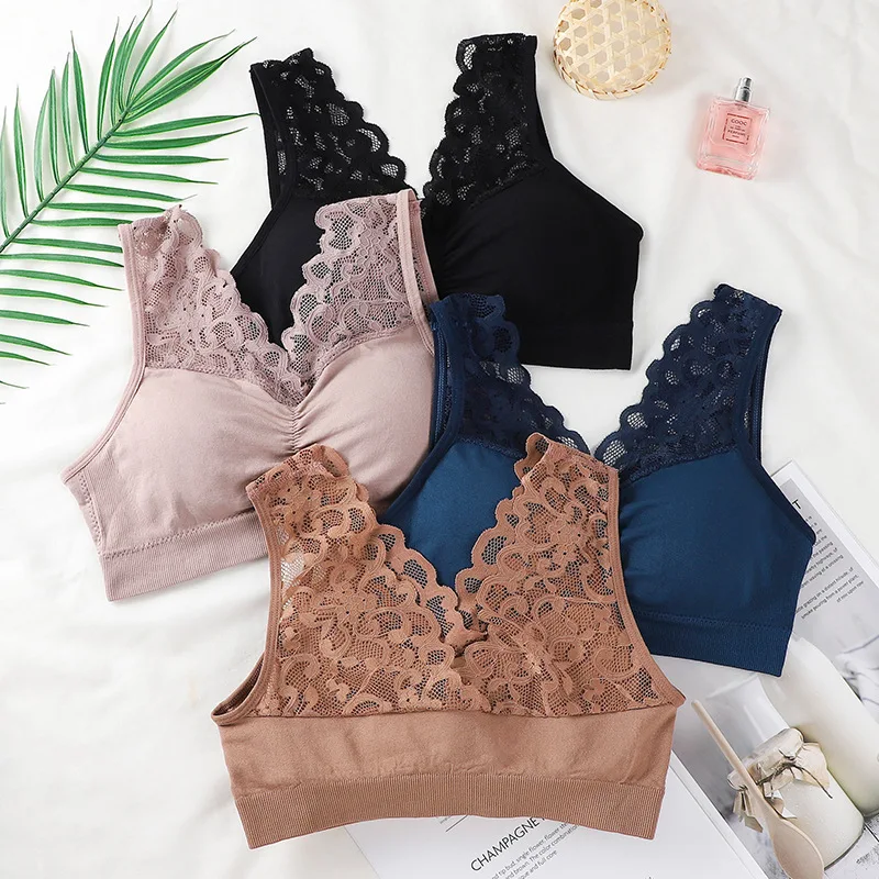 Seamless Lace Vest-style Tube B0027 Underwear bComfort Push Up Wireless Bra