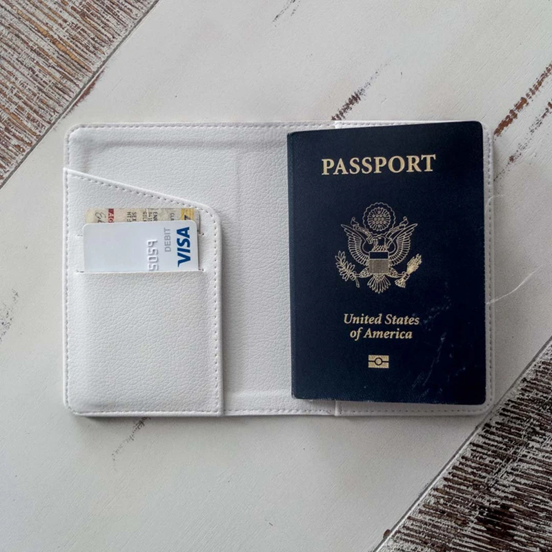 fancy faux leather waterproof RFID travel wallets passport pouch holder