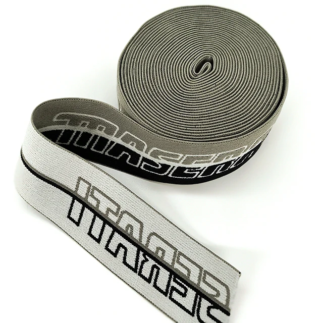 Cheap custom garment knit woven jacquard ribbon spandex webbing