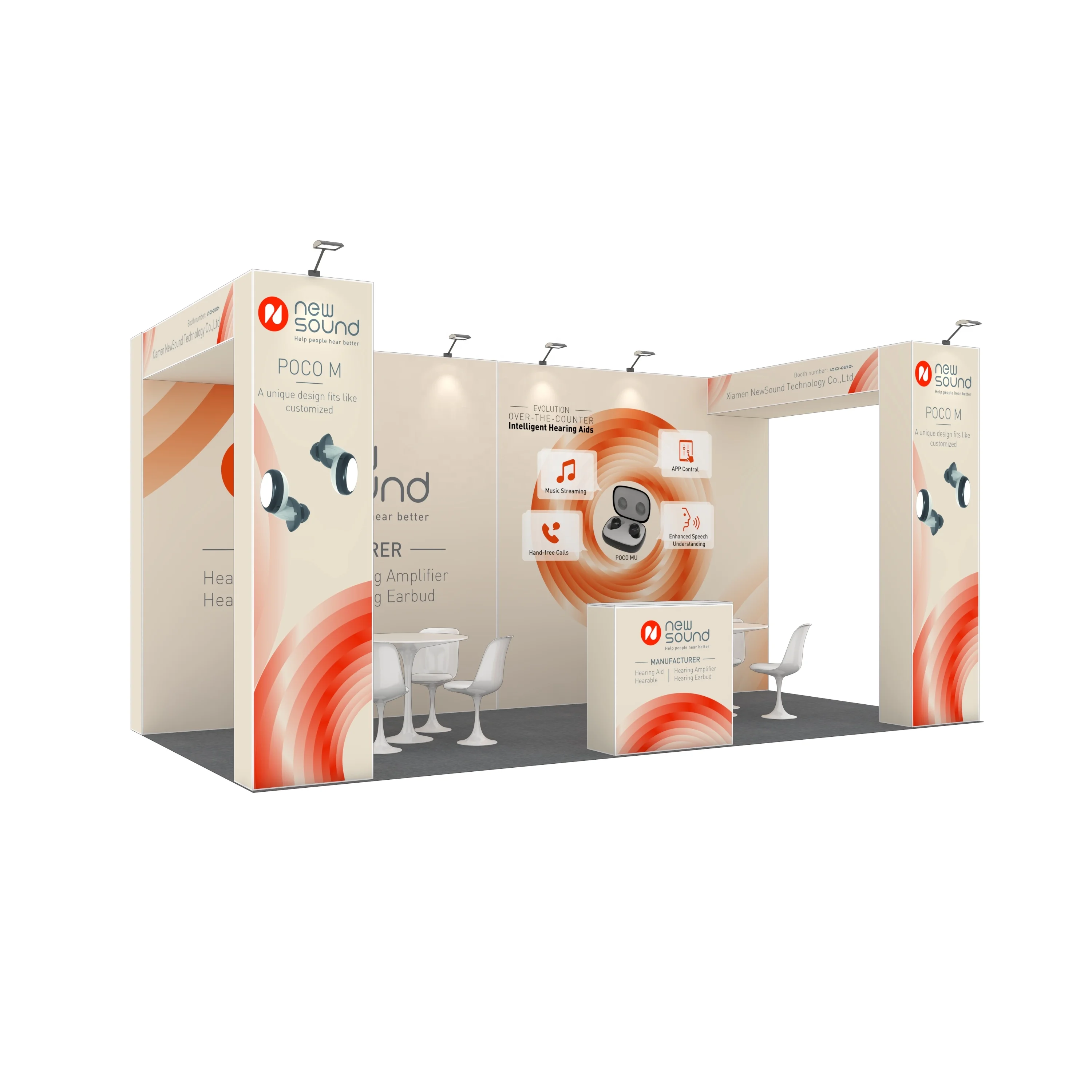3x6m Portable Trade Show Booth Display  Exhibition Booth Custom Design SEG Pop up display stand for expo tradeshow