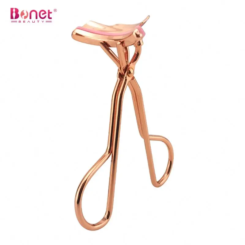 Excellent Review Crystal Bright Beauty Cream Eyelash Curler with Pink Applicator and Lash Tweezers Made of Stainless Steel