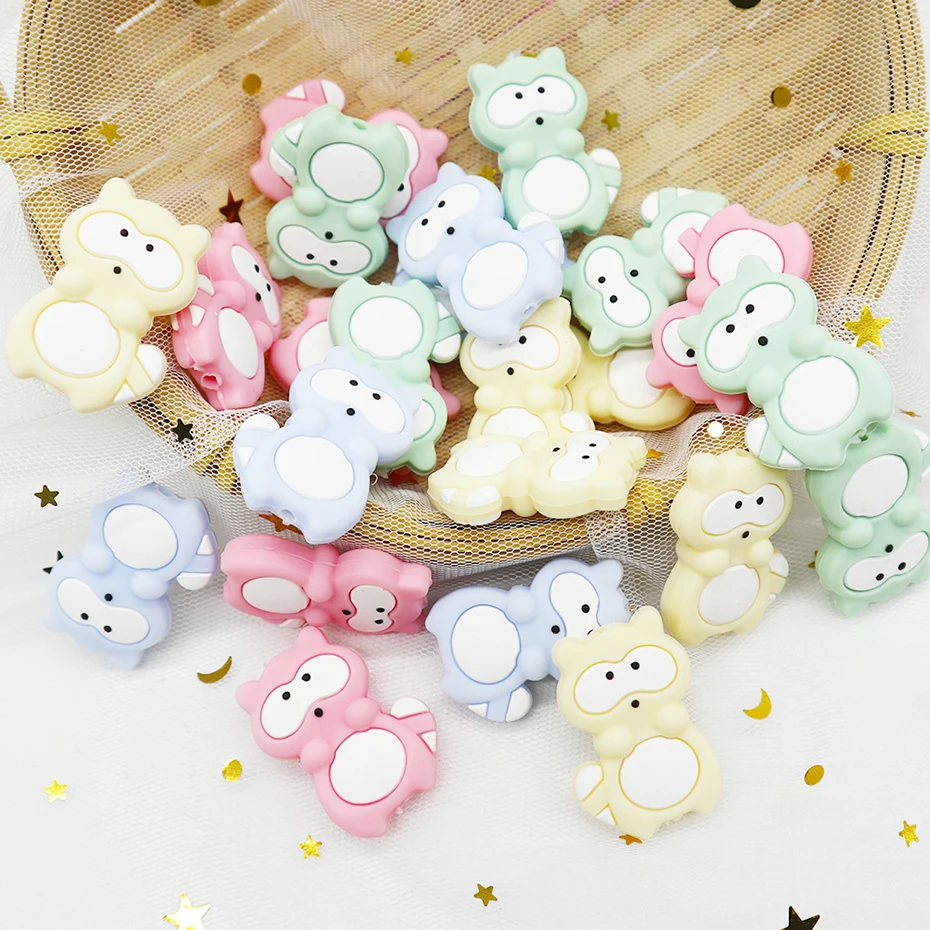 
low MOQ mix color soft baby teething beads 2mm lined free sample 9mm 12mm silicone beads 15mm 