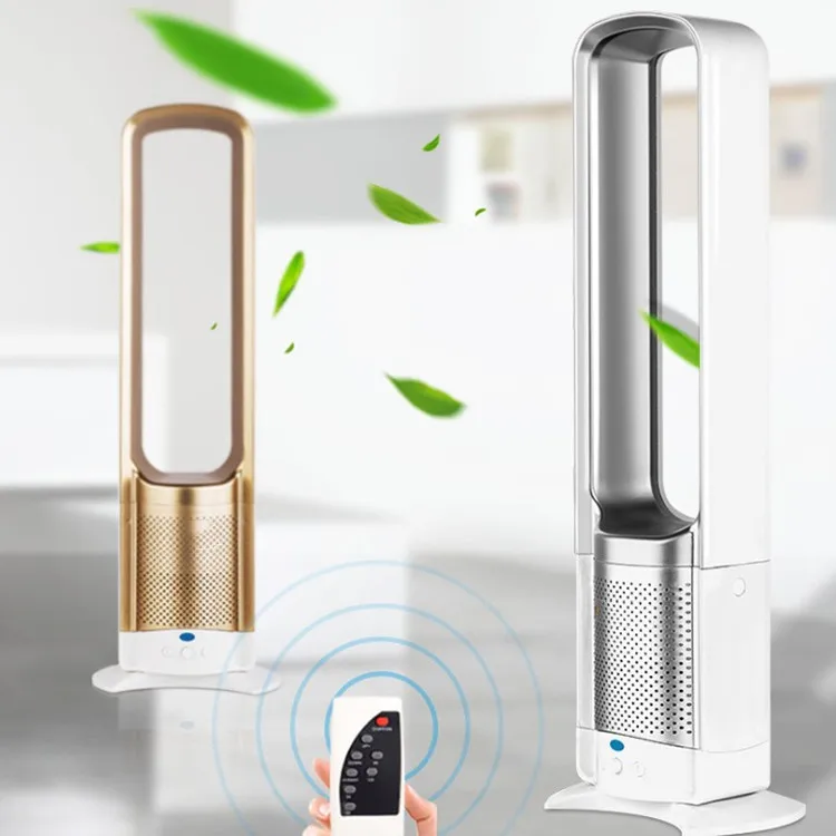 Home appliances wholesale Modern 32 inches floor stand remote control electric air purifier bladeless 3d hologram fan  110V 220V