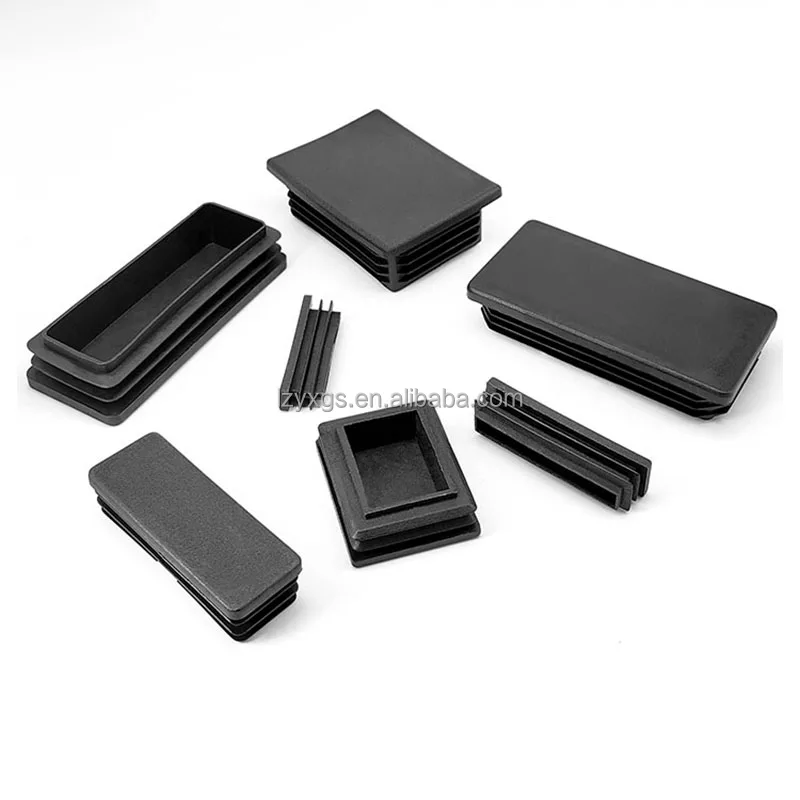 10*60mm square hollow tube plug table chair sofa foot aluminum tube plug foot pad plug