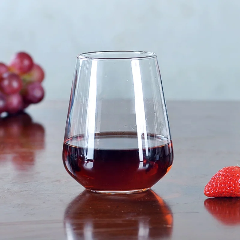 Free sample stemless wine glass whiskey glass for promotion