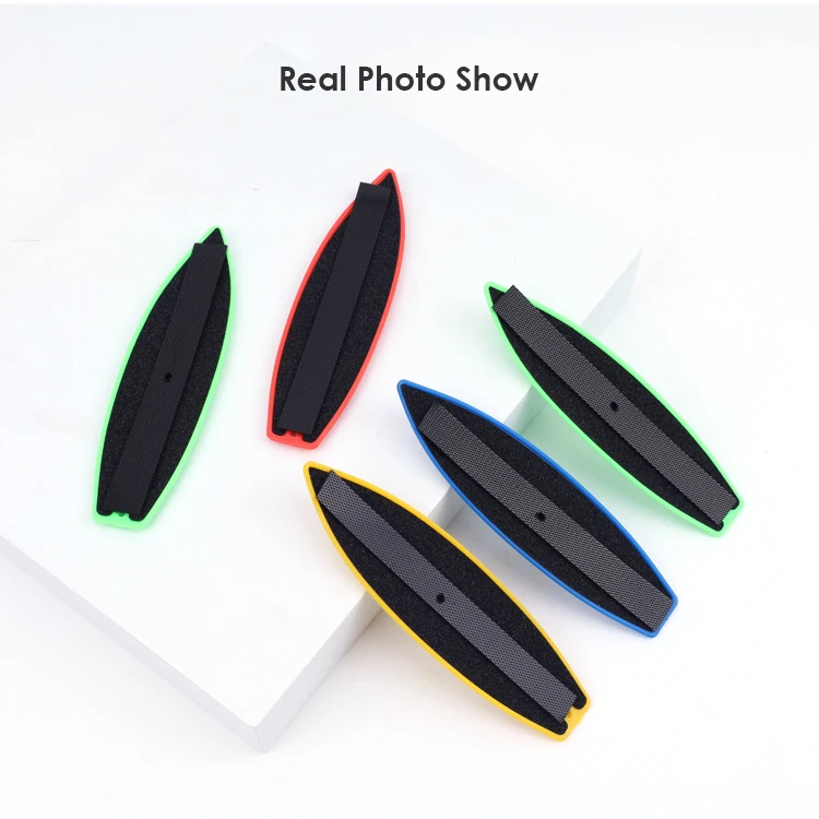 Zhoya 2022 New Plastic Tiny Fingerboard Surfing Car Wind Finger Tip Surf Board Mini Finger Surfboard Toy
