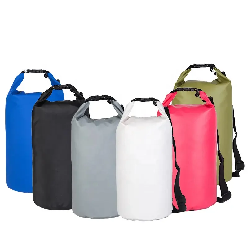 ПВХ 5L 10L 15L 20L 25L 30L Ocean Pack Сухой мешок Открытый Водонепроницаемый сухой мешок с плечевыми ремнями