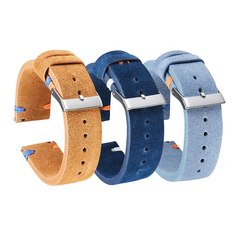 Personalized color matching patchwork leather grind strap switch fast release strap for Zuma watchband 22/20mm watch part
