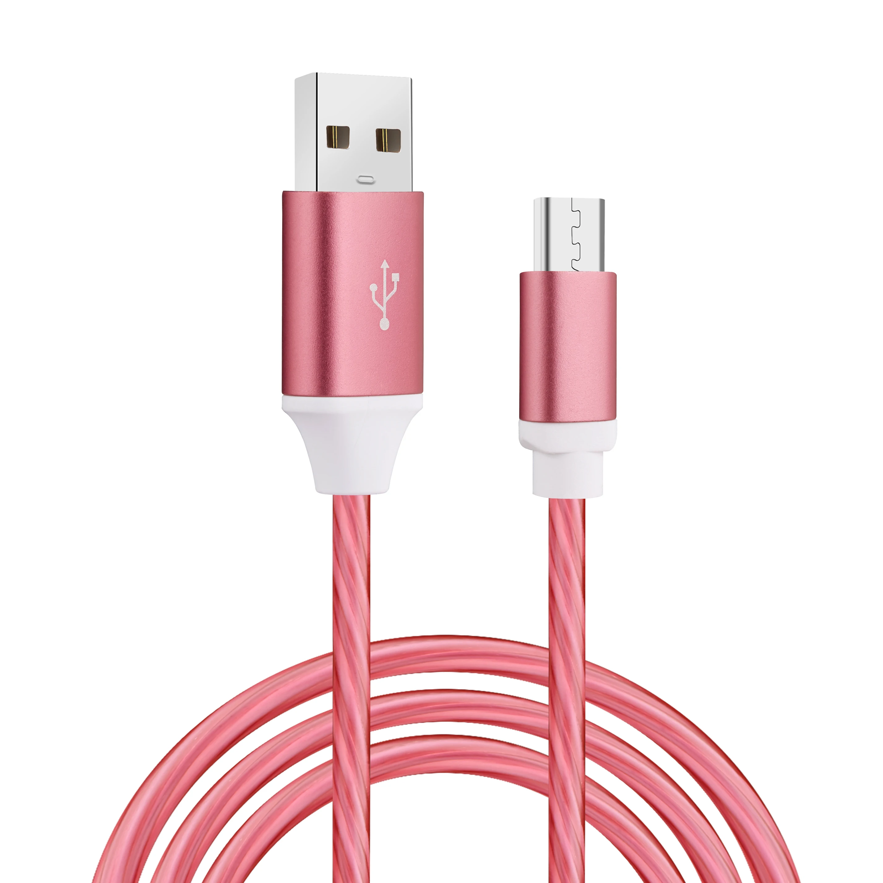 Модные Свет usb кабель для зарядки светодиодное освещение usb кабели для мобильных телефонов