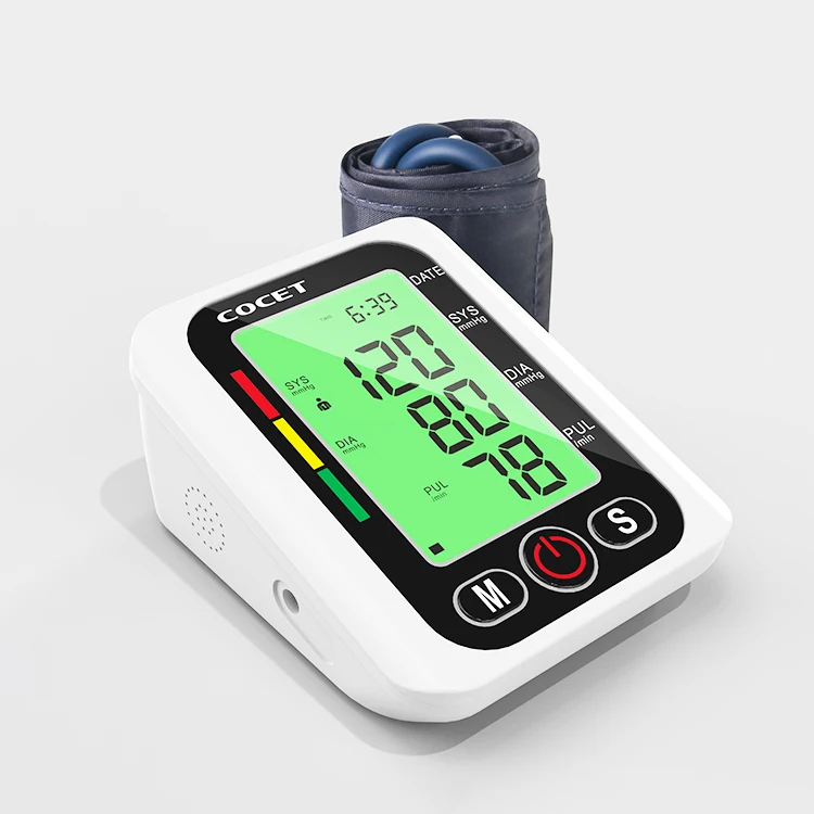 Portable Backlight Large LCD BP Machine Digital Upper Arm Medical Electric Sphygmomanometer Blood Pressure Monitor