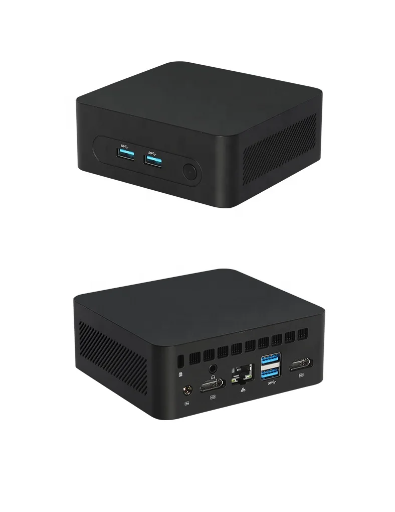 Mini PC N95  4 NIC Fanless Firewall Motherboard VPN Server Router Case Black Wireless OME Support  Linux Wifi