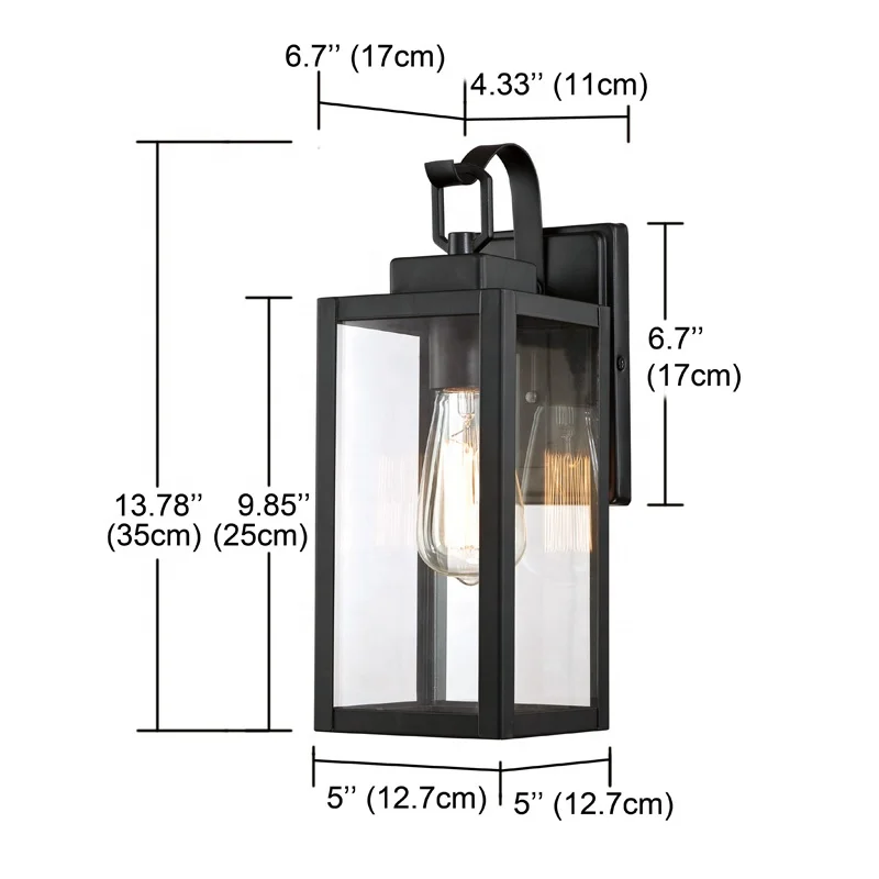 outside lighting wall mounted Outdoor Wall Light outdoor wall mount lights black finish clear glass