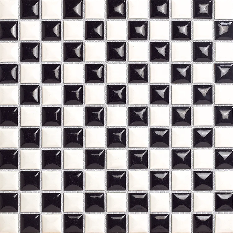 convex surface blue ceramic pool mosaic tile for swimming pool in china